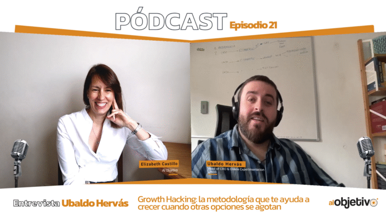 Hombre y mujer, Elizabeth Castillo y Ubaldo Hervás, en entrevista sobre cuándo aplicar Growth Hacking
