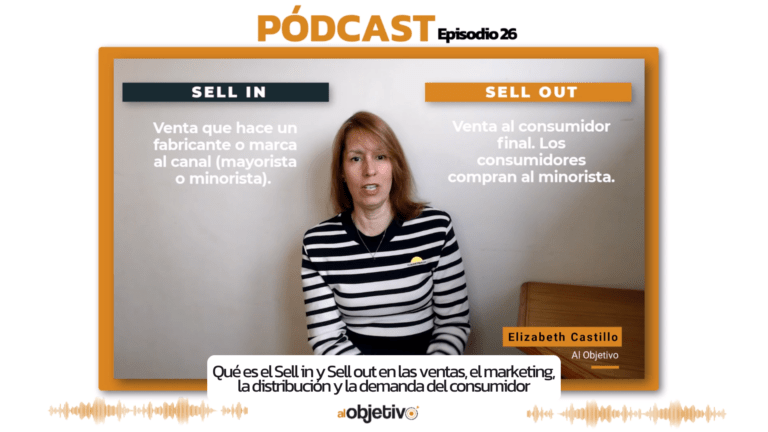 Mujer hablando sobre qué es el Sell in y el Sell out